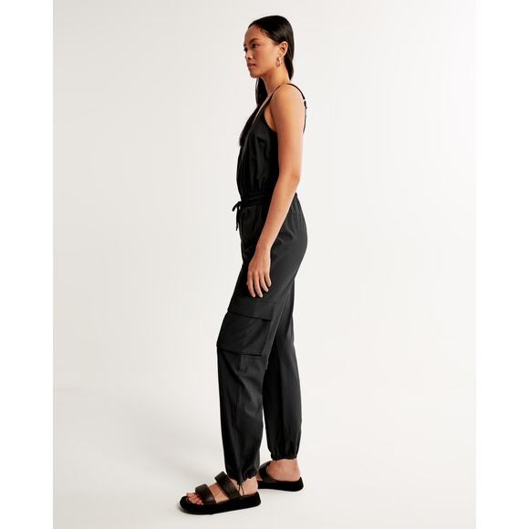 Abercrombie & Fitch Traveler Sleeveless Scoop Neck Drawstring Romper Jumpsuit XS - Picture 3 of 10